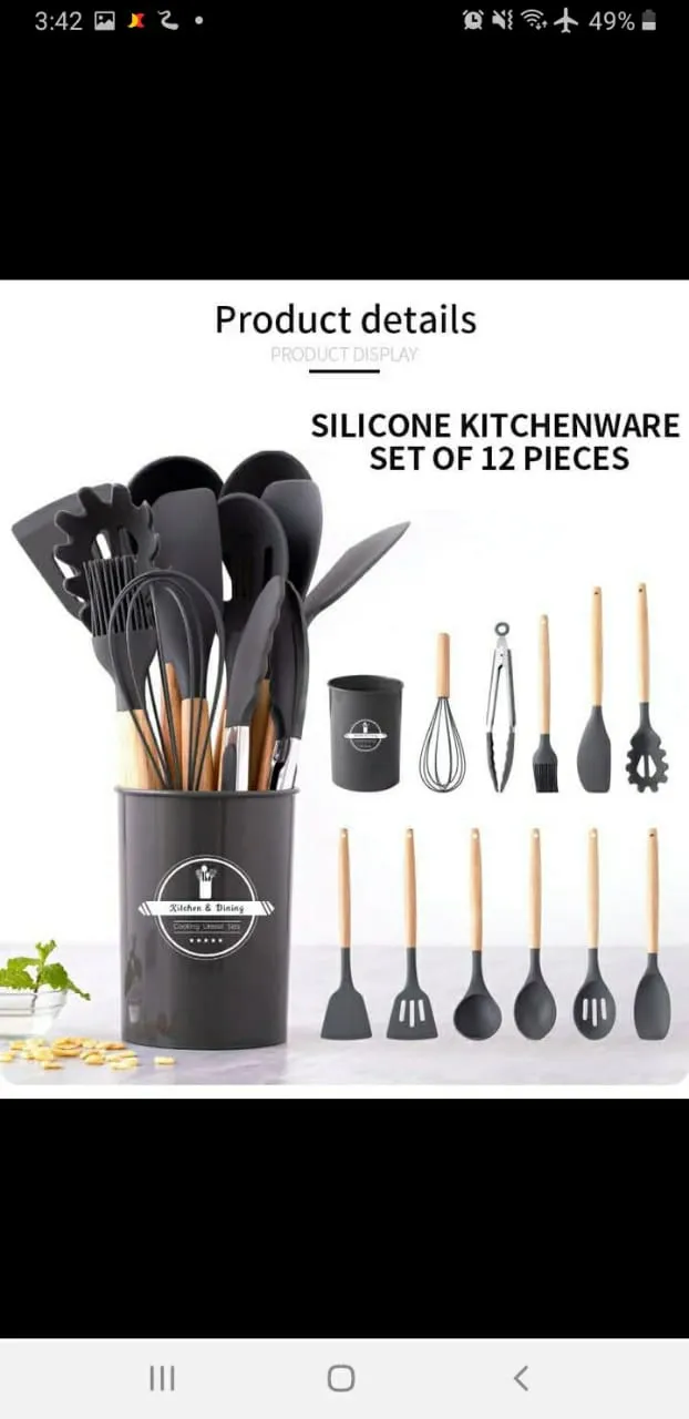 Silicone kitchen utensils