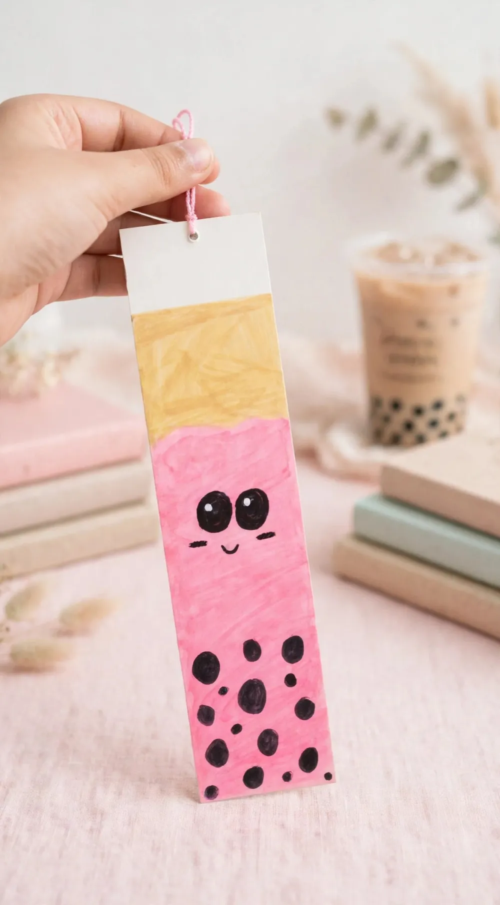 Boba tea book mark