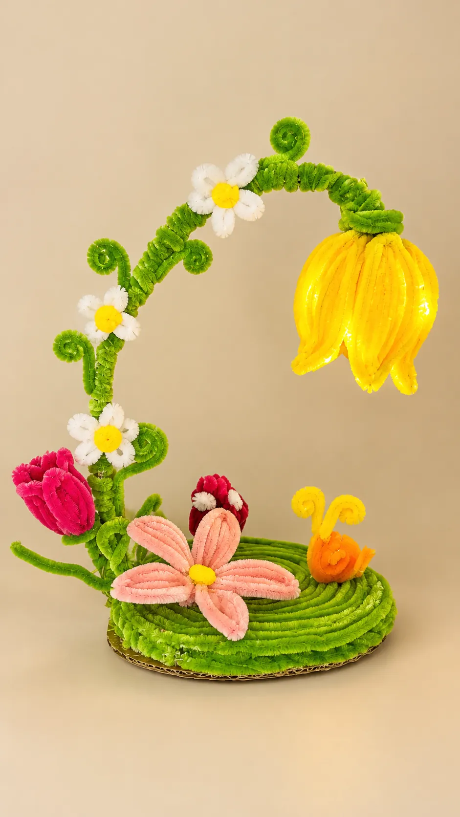 Enchanted Bloom - Handmade Floral LED Lamp