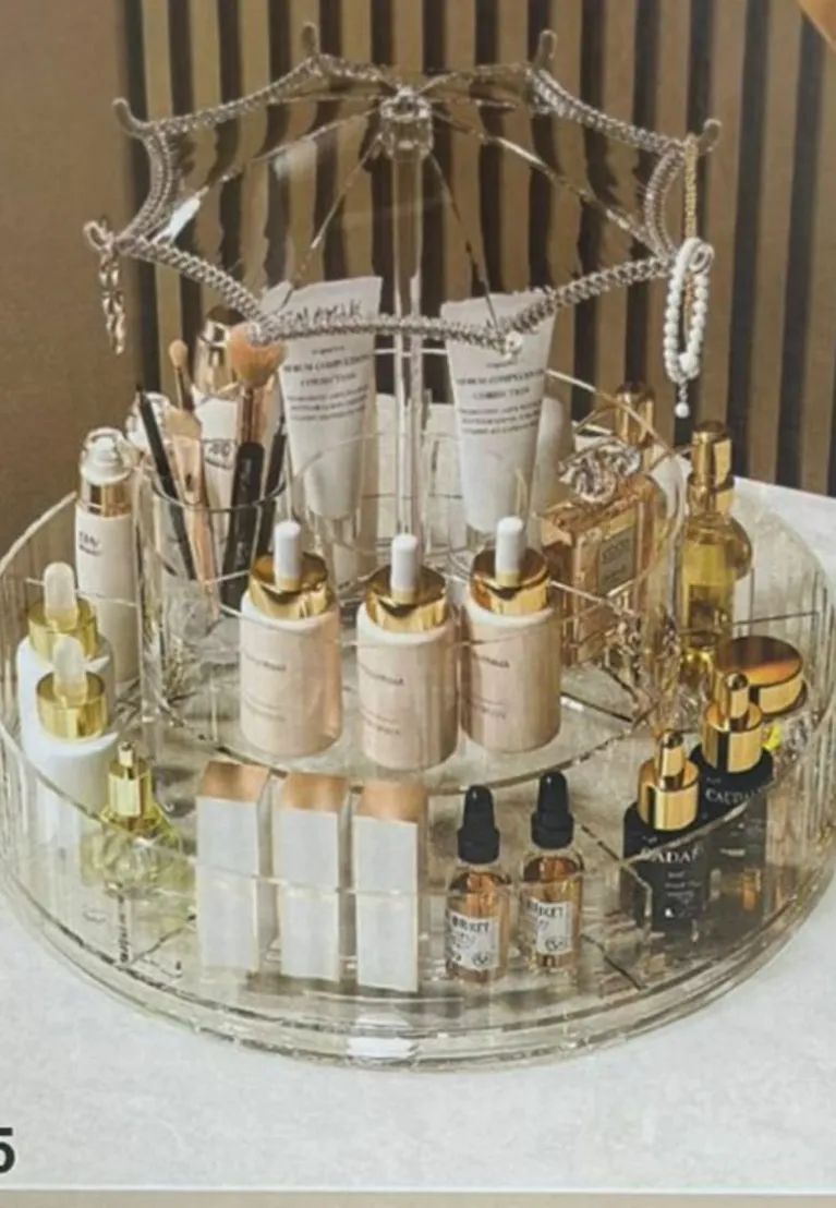 360° Rotatable Cosmetic Storage Rack