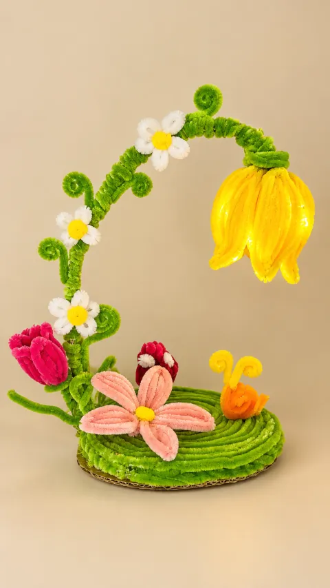Enchanted Bloom - Handmade Floral LED Lamp
