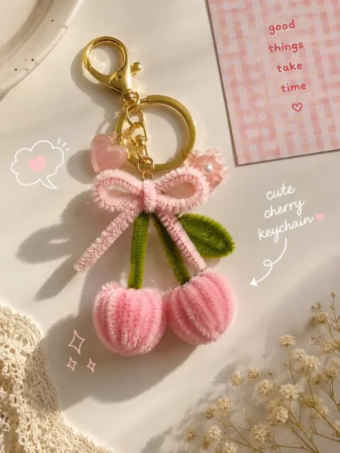Twin Tulip Charm – Handmade Double Tulip Keychain